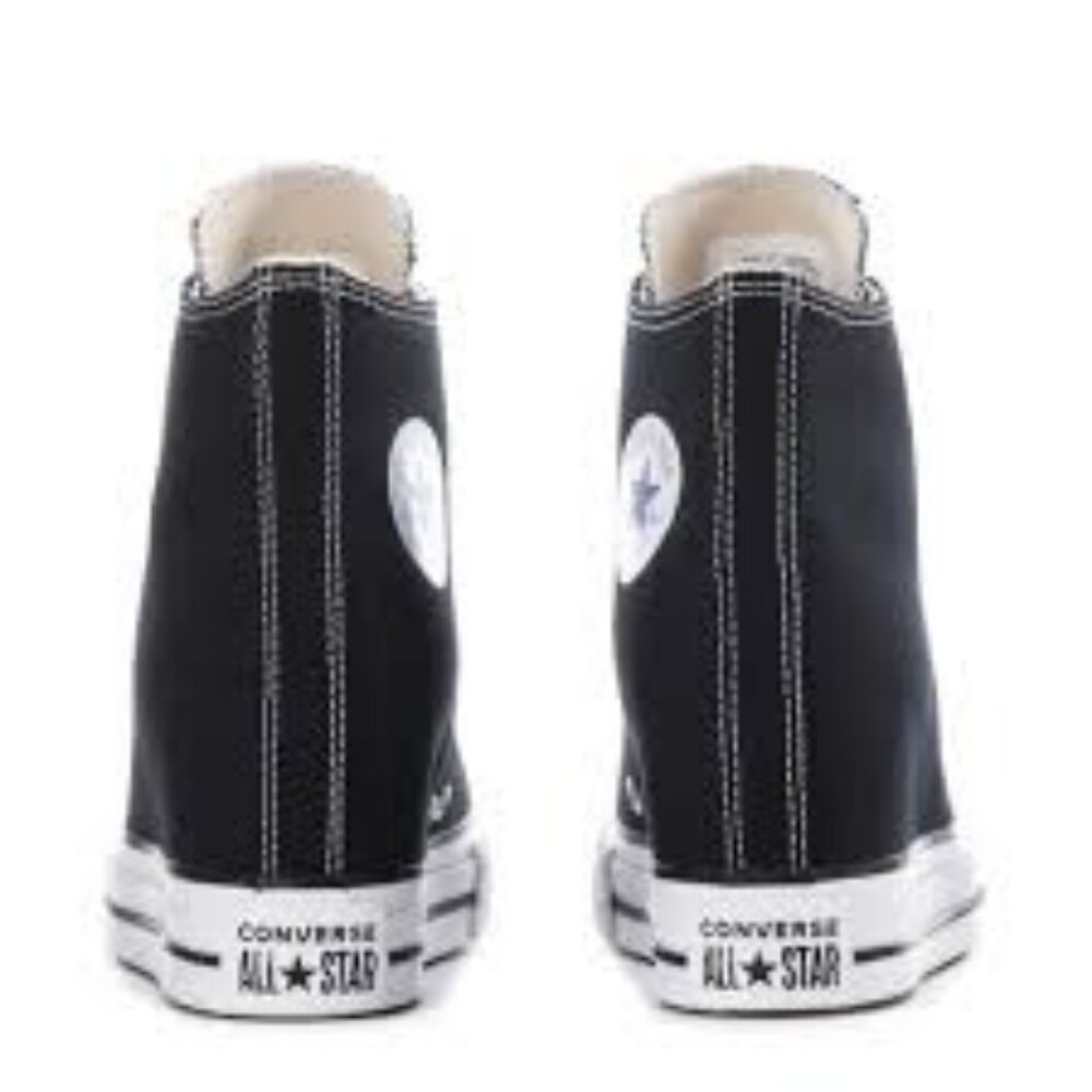 Converse Chuck Taylor All Star Wedge Platform Sneakers Black Size US 8.5 - Picture 2 of 3
